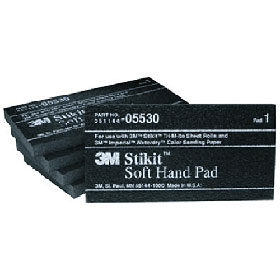 3M™ Stikit 2-3/4" x 5-1/2" x 3/8" Soft Hand Pads 05530