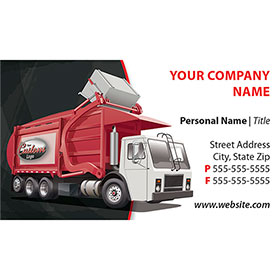 Full-Color Trucking Business Cards - Refuse 1