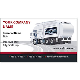 Full-Color Trucking Business Cards - Refuse 2