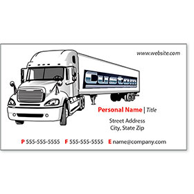 Full-Color Trucking Business Cards - Truck 1