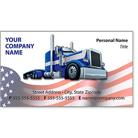 Full-Color Trucking Business Cards - Truck 4