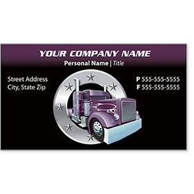Full-Color Trucking Business Cards - Truck 6