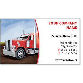 Full-Color Trucking Business Cards - Truck 9