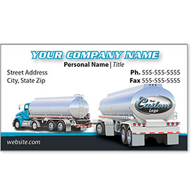 Full-Color Trucking Business Cards - Tanker 1
