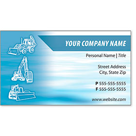 Full-Color Construction Business Cards - Construction 1