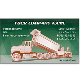 Full-Color Construction Business Cards - Paving 2