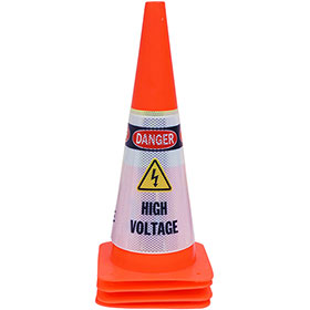 Cone Collars "Danger - High Voltage"