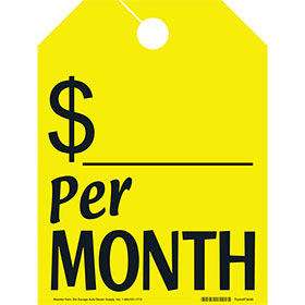 Fluorescent Mirror Tags-Per Month 8.5" x 11.5" (50)