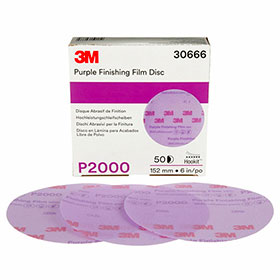 3M Hookit™ 6" Purple Finishing Film Abrasive Disc
