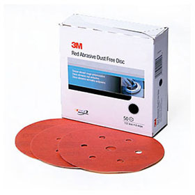 3M 6" Red Abrasive Hookit Disc D/F, P320 Grade - 01140
