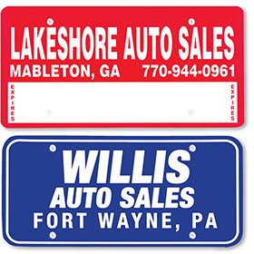 Custom Imprinted Poly Coated Cardboard Message Plates - 1 Color