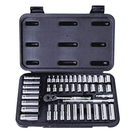 ATD Tools 44 Pc. 1/4" Drive 6 Point SAE and Metric Pro Socket Set - 1200