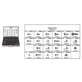 Disco Automotive Universal Body Bolts and Nut Assortment in Metal Tray 