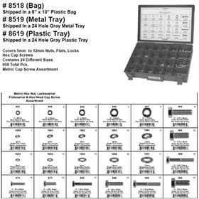 Disco Automotive Metric Screw, Washer & Nut Assortment in Plastic Tray