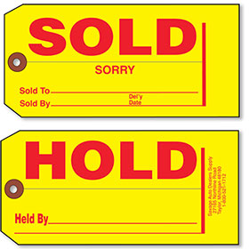 Small Hold and Sold Tags