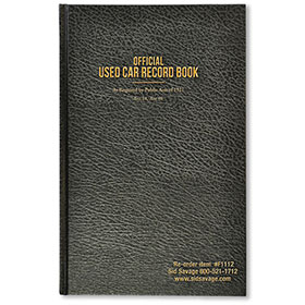 Black Used Car Record Book