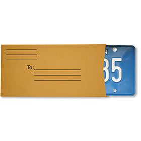 Preprinted License Plate Envelopes