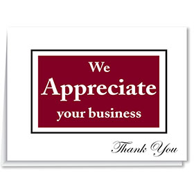 Dealership Thank You Cards - We Appreciate Your Business (Horizontal)