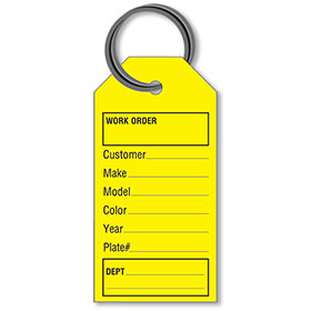 Auto Service Paper Key Tags