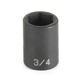 Grey Pneumatic 1/2" Drive x 3/4" SAE Standard Length Impact Socket - 2024D