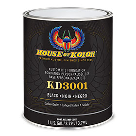 House of Kolor Kustom DTS Foundation Surfacer/Sealer Quart, Black - KD3001Q