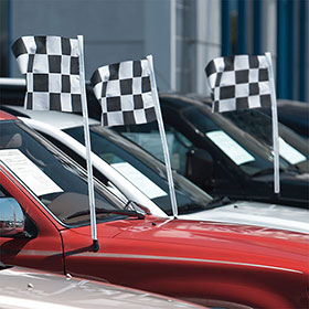 Checkered Race Flag Antenna Pennants