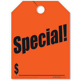 Special Rear View Mirror Tags - Fluorescent Red