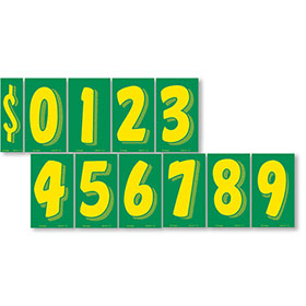 7.5 Windshield Pricing Numbers Kit - Green & Yellow