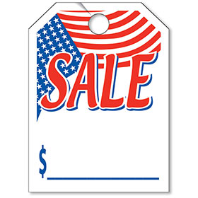 American Flag Sale Bright Rear View Mirror Tags