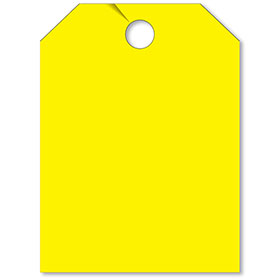Blank Mirror Hang Tags - Yellow