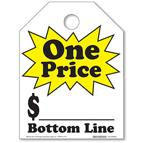 One Price Bright Rear View Mirror Tags