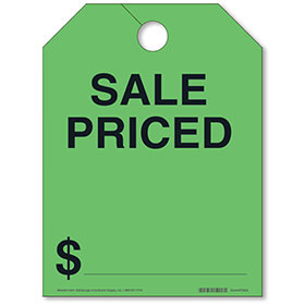 Sale Priced Rear View Mirror Tags - Fluorescent Green