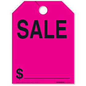 SALE Rear View Mirror Tags - Fluorescent Pink
