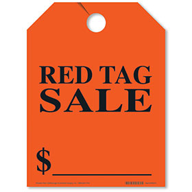 Red Tag Sale Mirror Tags