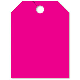 Blank Rear View Mirror Tags - Fluorescent Pink