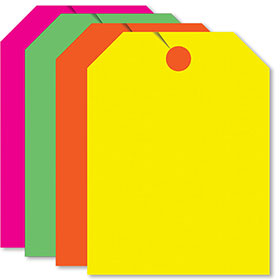 Blank Rear View Mirror Tags (Assorted Fluorescent)