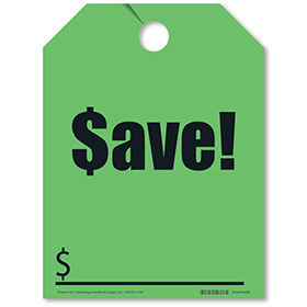 SAVE Rear View Mirror Tags - Fluorescent Green