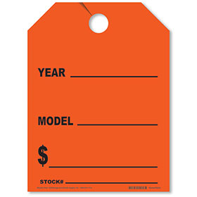 Car Year-Model Mirror Hang Tags - Fluorescent Red