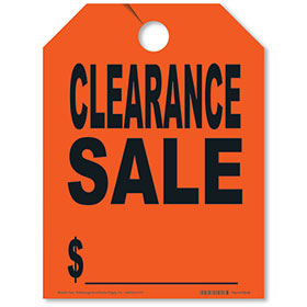 Clearance Sale Mirror Hang Tags - Fluorescent Red