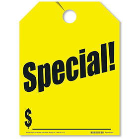 Special Rear View Mirror Tags - Fluorescent Yellow