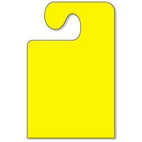 Wide Hook Mirror Tags - Fluorescent Yellow