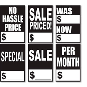 Quick Sale Stickers - Black & White