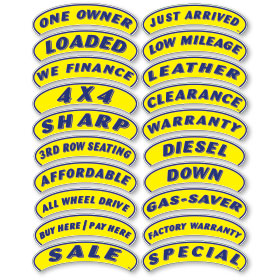 Blue and Yellow Arch Stickers