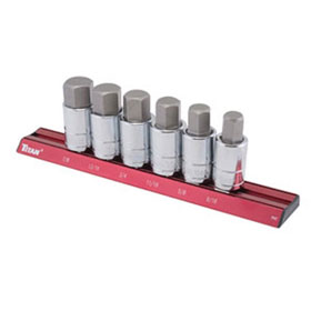 Titan Tools 1/2" Drive SAE Hex Bit Socket Set, 6 Piece - 16130