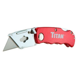 Titan Tools Folding Pocket Utility Knife, Red - 11015